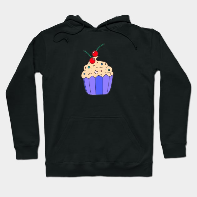 Vanilla Cupcake Hoodie by Kelly Louise Art